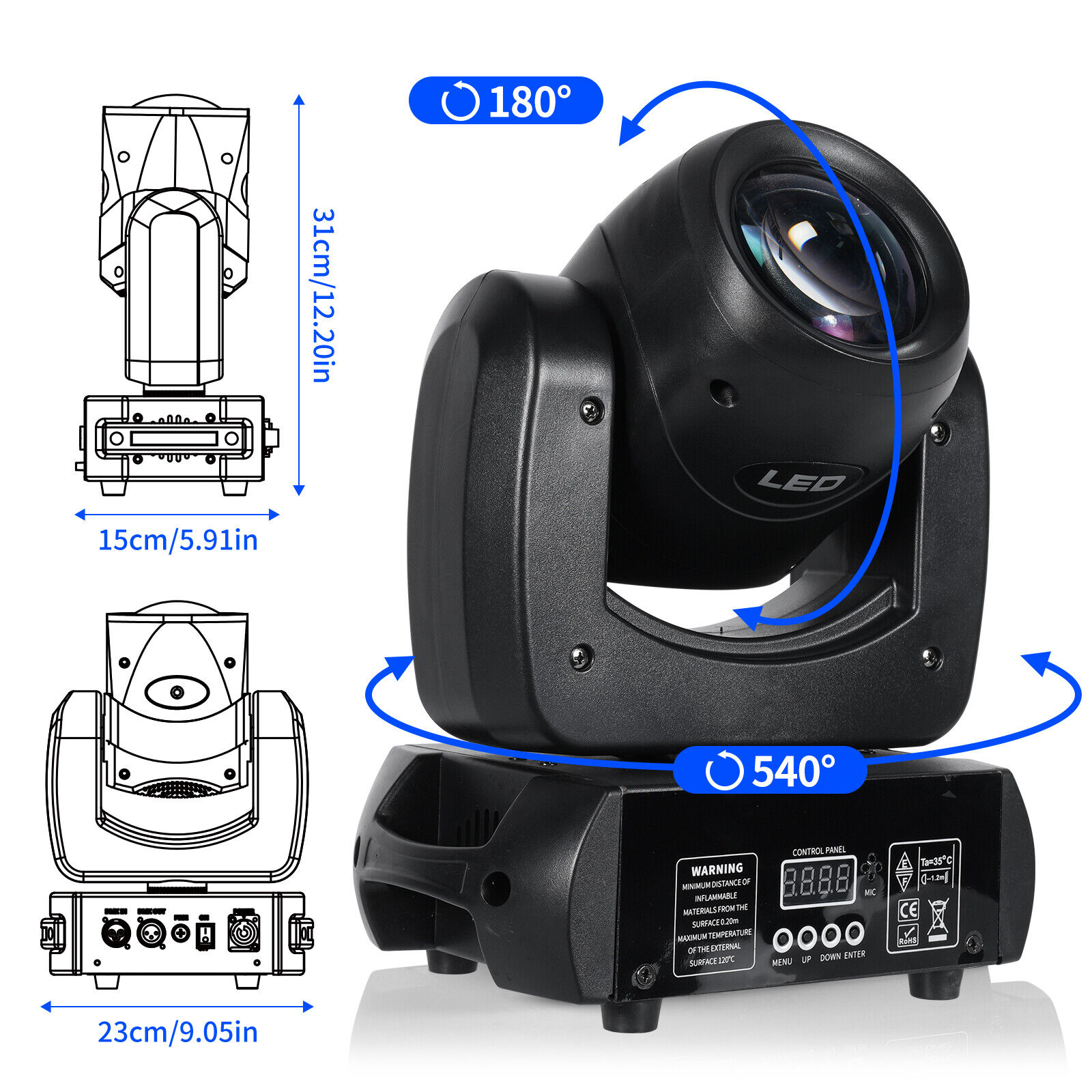 Swift Eventverleih Moving Head LED 150W RGBW